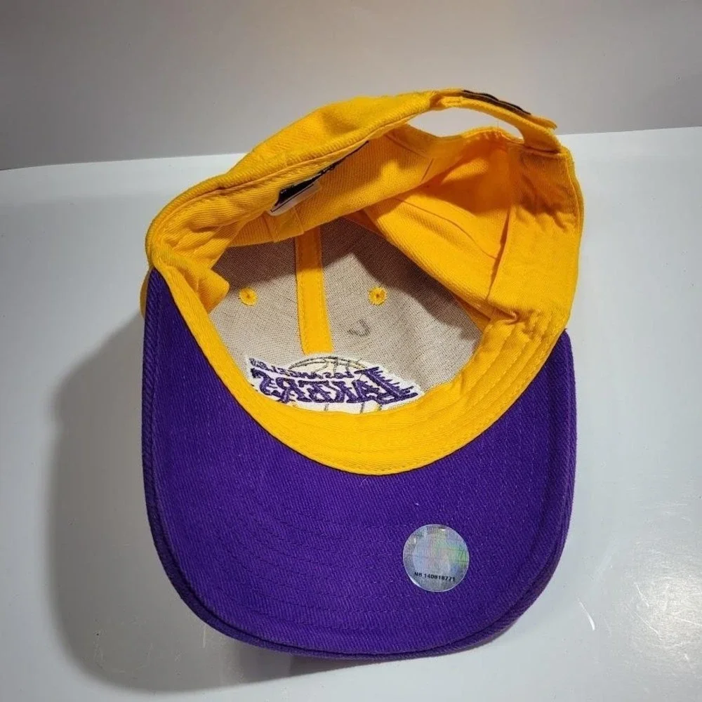 Los Angeles Lakers Hat Cap Strap Back Mens One Size Purple NBA Basketball Adidas